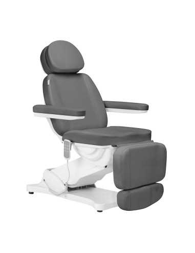 Poltrona elettrica estetica professionale a 4 motori Torino grigia e bianca