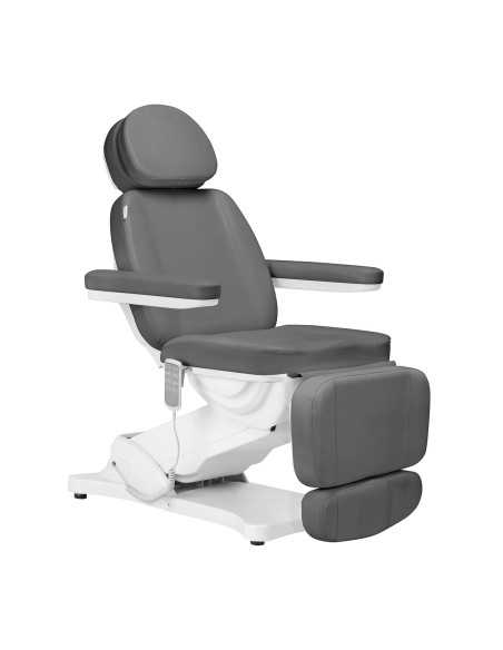 Poltrona elettrica estetica professionale a 4 motori Torino grigia e bianca