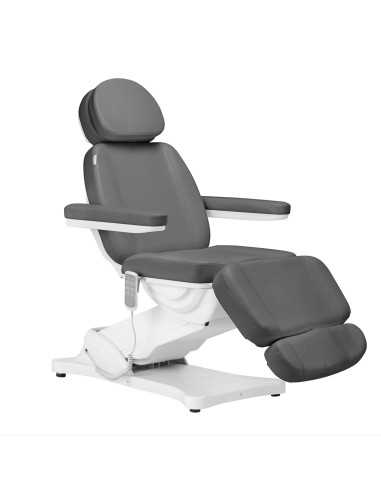 Poltrona elettrica estetica professionale a 4 motori Torino grigia e bianca