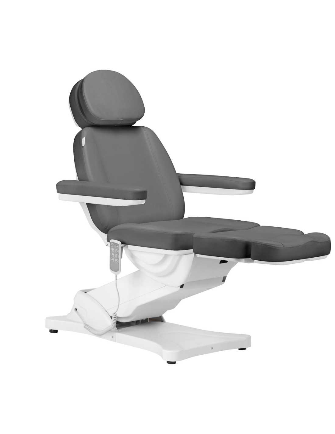 Poltrona elettrica estetica professionale a 4 motori Torino grigia e bianca