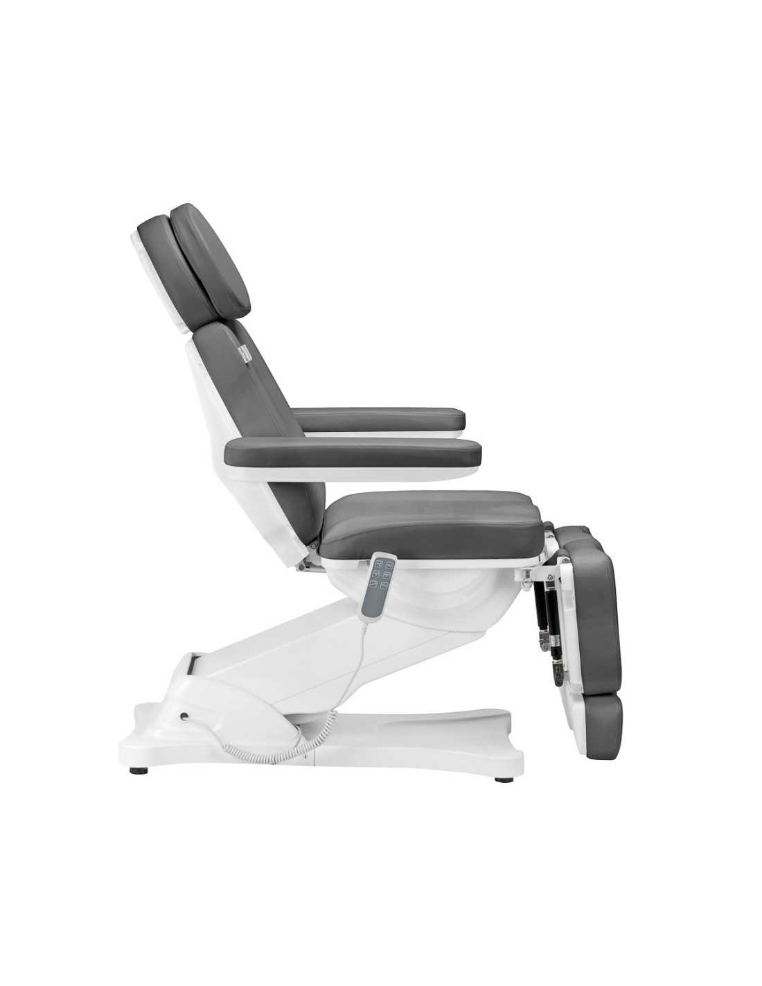 Sillón de belleza eléctrico Torino gris y blanco 3 motores Pro