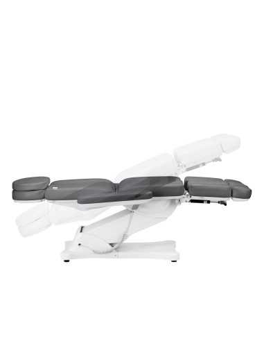 Sillón de belleza eléctrico Torino gris y blanco 3 motores Pro