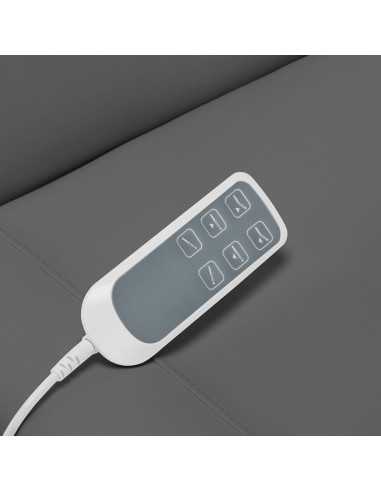 Sillón de belleza eléctrico Torino gris y blanco 3 motores Pro