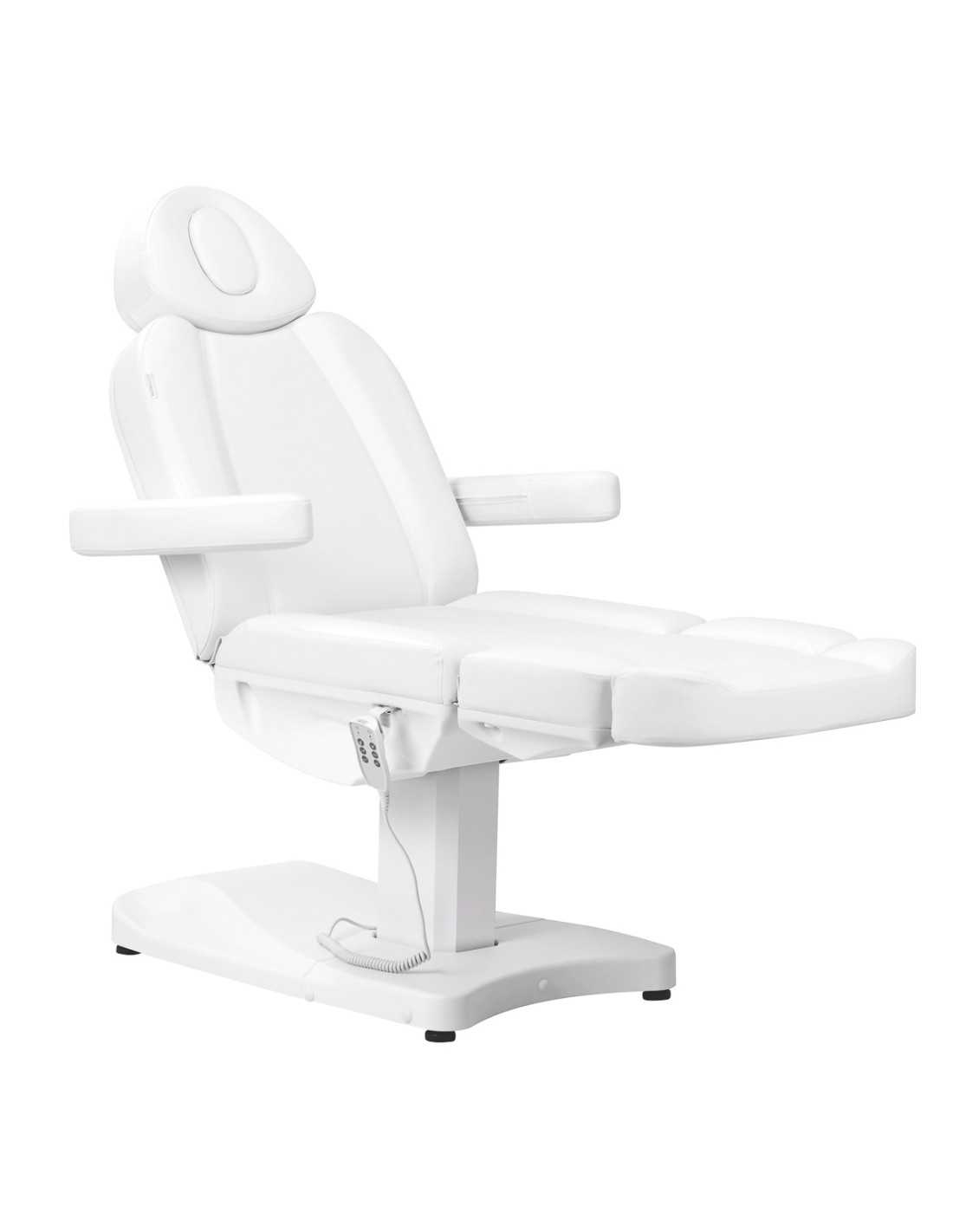Fotel Roma White Electric Aesthetic z 3 silnikami i pedałami Pro