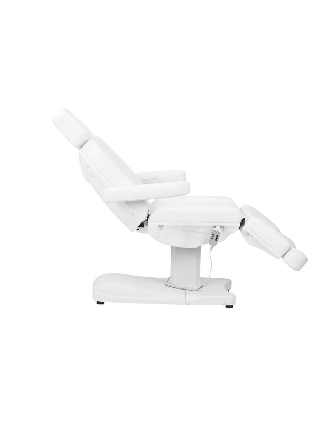Fotel Roma White Electric Aesthetic z 3 silnikami i pedałami Pro