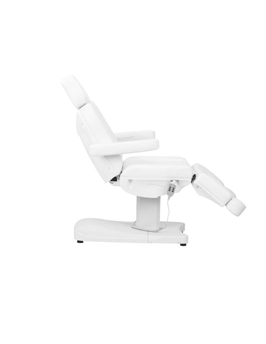 Fotel Roma White Electric Aesthetic z 3 silnikami i pedałami Pro