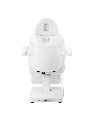 Fotel Roma White Electric Aesthetic z 3 silnikami i pedałami Pro