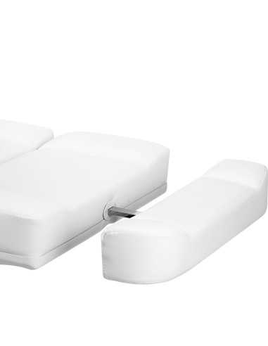 Fotel Roma White Electric Aesthetic z 3 silnikami i pedałami Pro