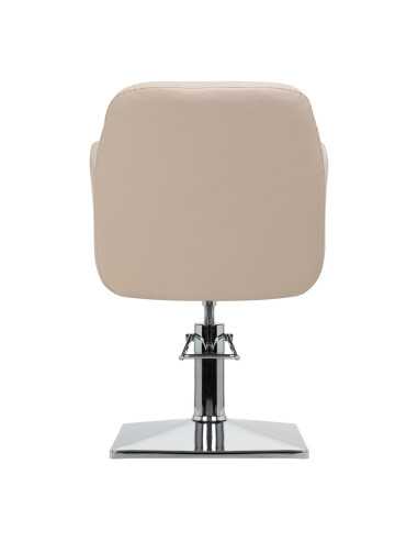HydroSquare Verona Beige Chrome Pro Friseurstuhl 