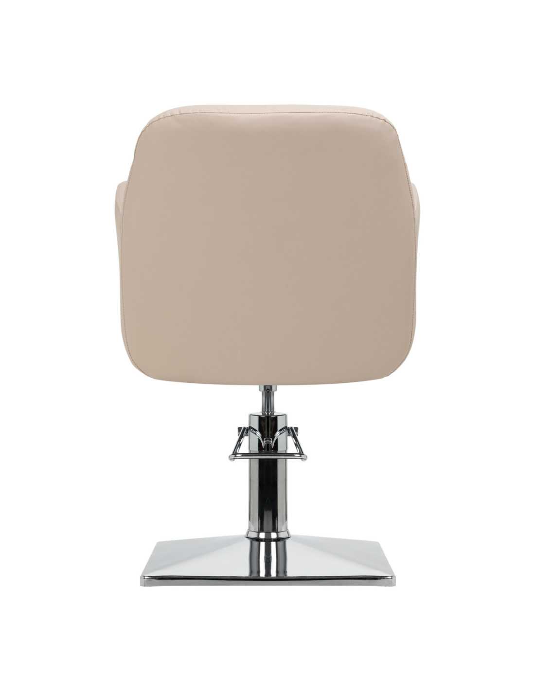 HydroSquare Verona Beige Chrome Pro Friseurstuhl 