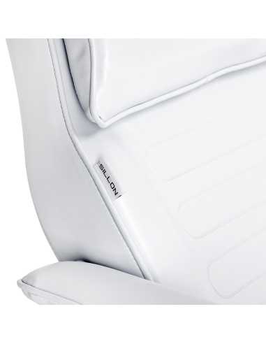 Sillón de belleza profesional giratorio hidráulico manual blanco