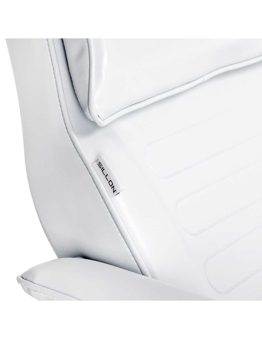 Sillón de belleza profesional giratorio hidráulico manual blanco