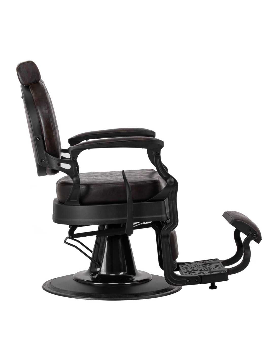 Poltrona da barbiere Cavaleset – Marrone scuro Vintage Pro