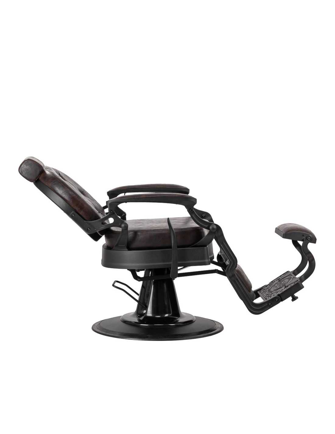 Cadeira de barbeiro Cavaleset – Marrom escuro Vintage Pro
