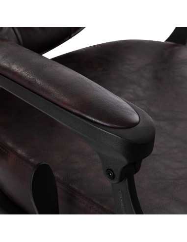 Cadeira de barbeiro Cavaleset – Marrom escuro Vintage Pro