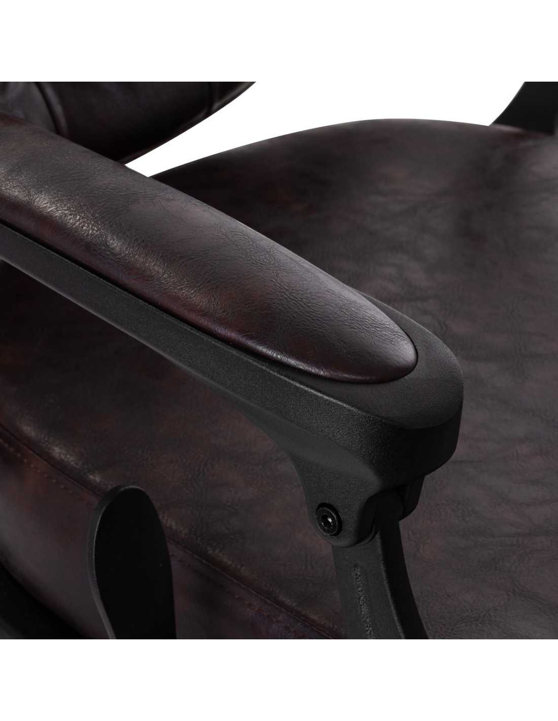 Cadeira de barbeiro Cavaleset – Marrom escuro Vintage Pro