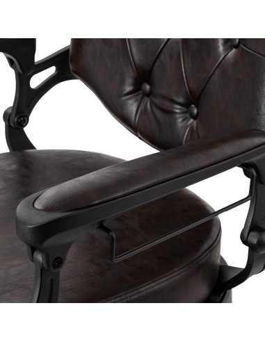 Cadeira de barbeiro Cavaleset – Marrom escuro Vintage Pro
