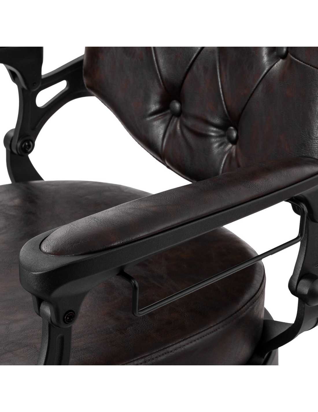 Cadeira de barbeiro Cavaleset – Marrom escuro Vintage Pro