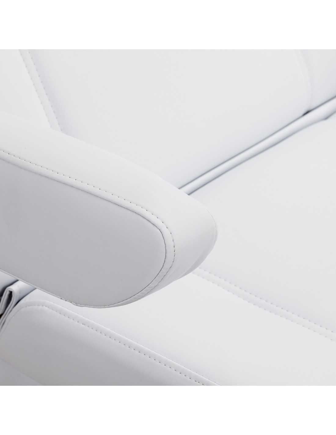 Poltrona elétrica estética Milano White com 3 motores Pro