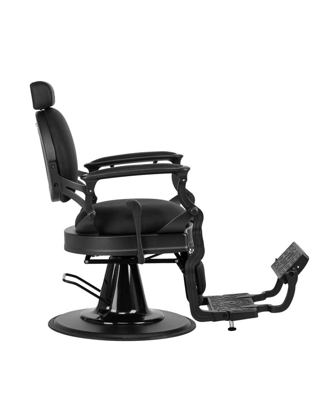 Fauteuil Barbier GIULIANO Nero – Total Black & Élégance Minimaliste 