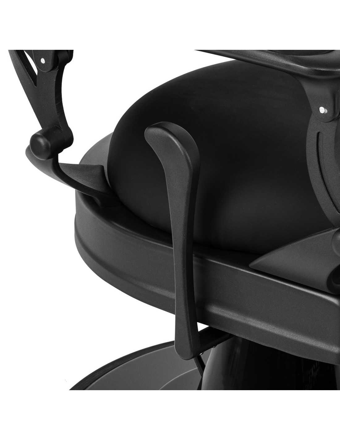 Fauteuil Barbier GIULIANO Nero – Total Black & Élégance Minimaliste 
