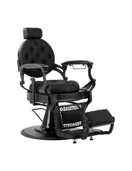 Poltrona da barbiere GIULIANO Onyx – Struttura Nero Intenso e Blackline