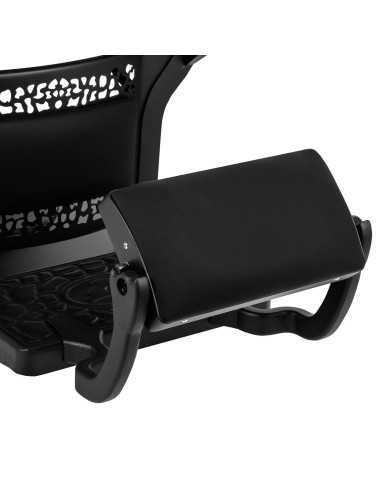 Poltrona da barbiere GIULIANO Onyx – Struttura Nero Intenso e Blackline