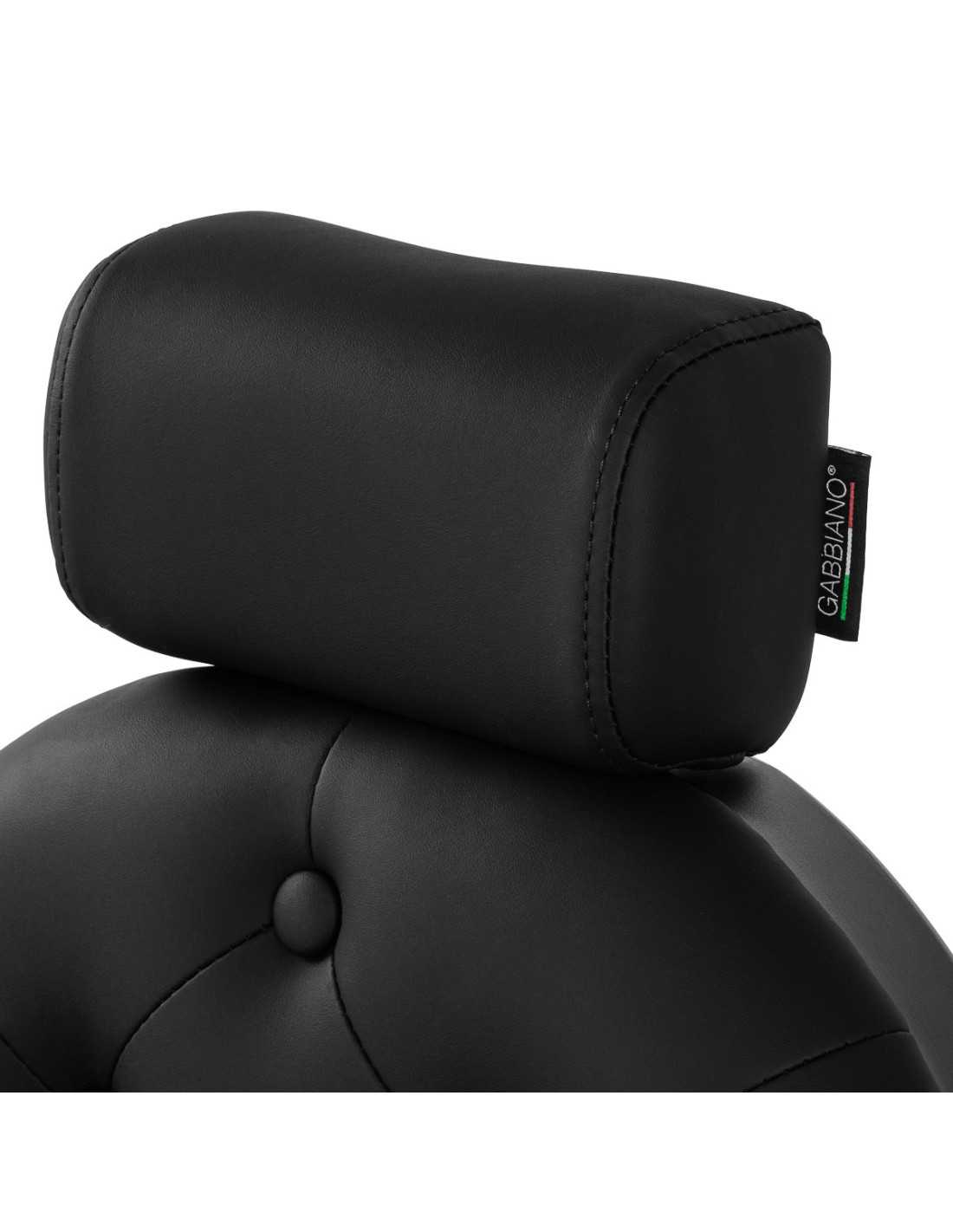 Cadeira de barbeiro GIULIANO Onyx – Estrutura em preto intenso e preto com linhas pretas
