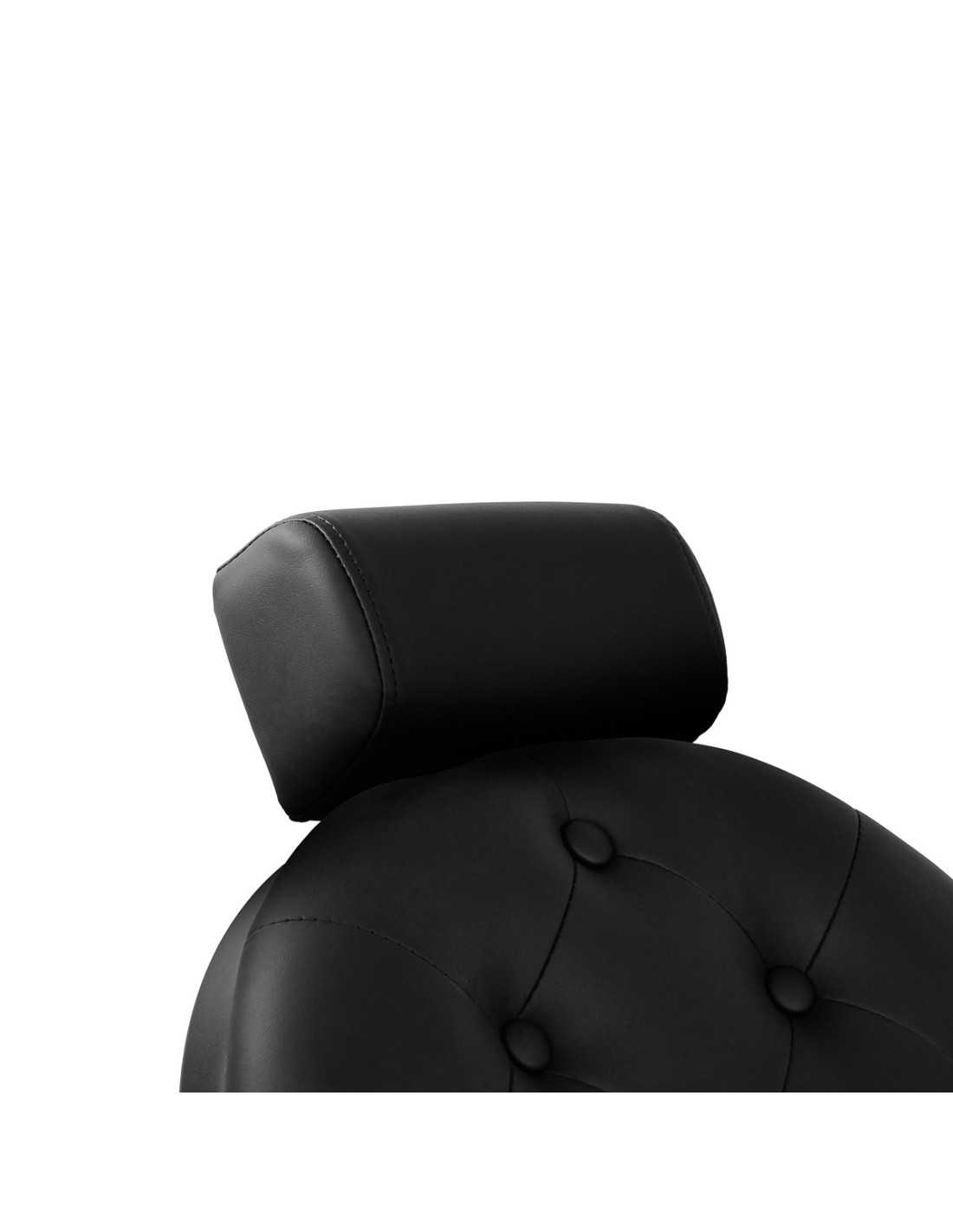 Cadeira de barbeiro GIULIANO Onyx – Estrutura em preto intenso e preto com linhas pretas