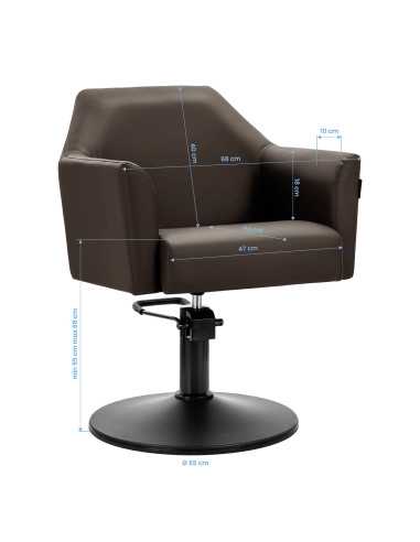 HydroLift Elite Mokkabraun Pro Friseurstuhl 