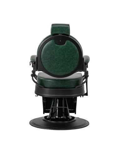 Silla de barbero verde Cavalese con estructura negra