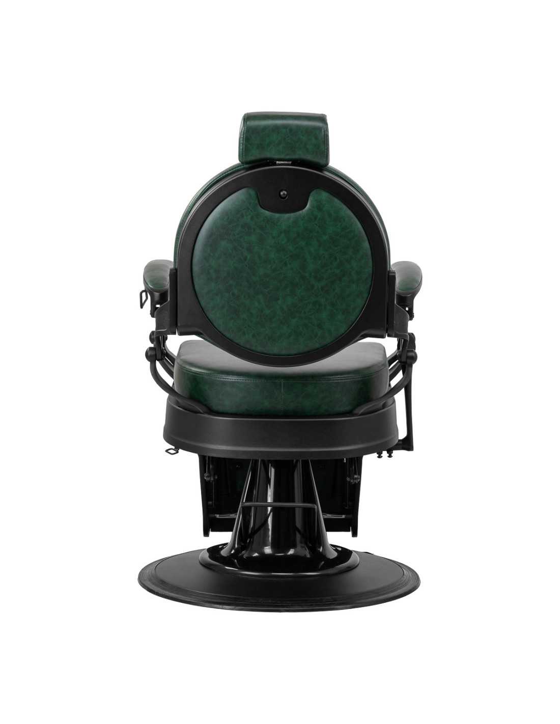 Cavalese green barber chair with black frame