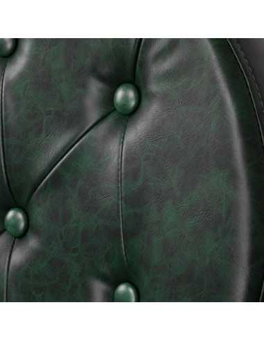 Poltrona da barbiere Cavalese verde con struttura cromata