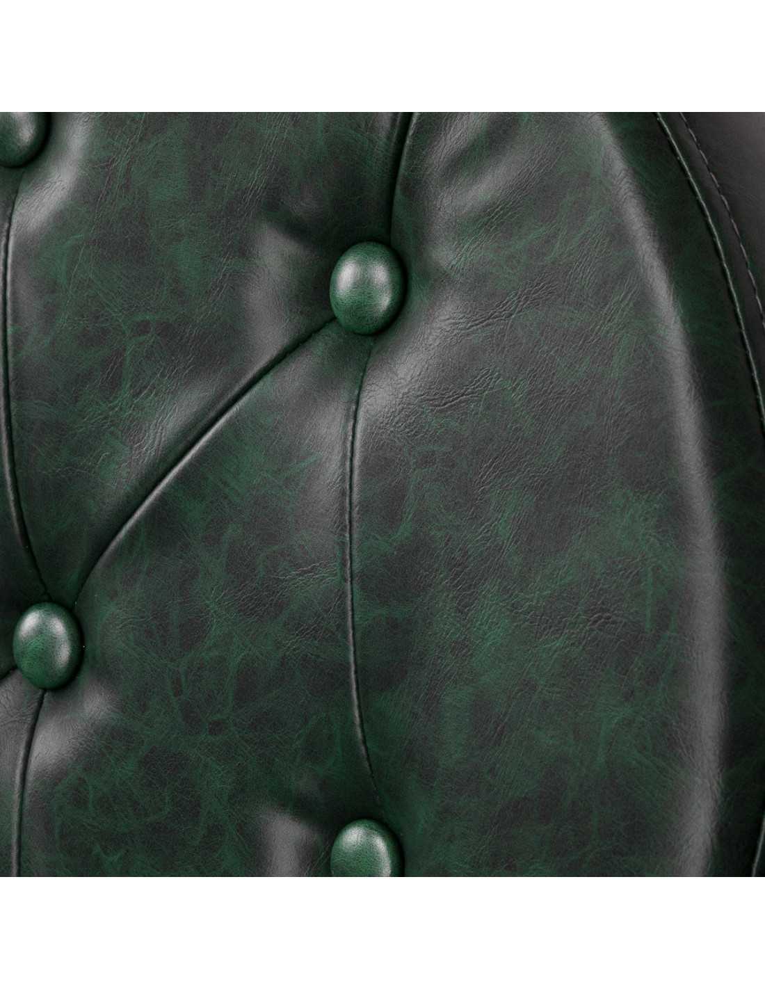 Poltrona da barbiere Cavalese verde con struttura cromata