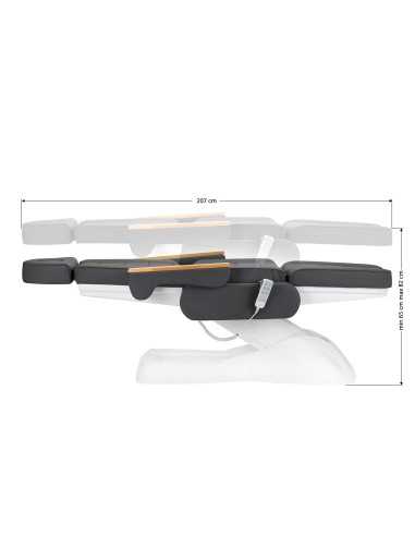 Poltrona estetica elettrica Firenze in legno nero 3 motori Pro
