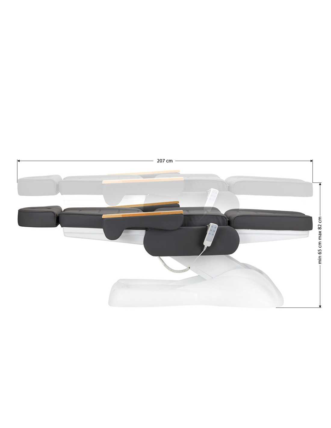 Poltrona estetica elettrica Firenze in legno nero 3 motori Pro