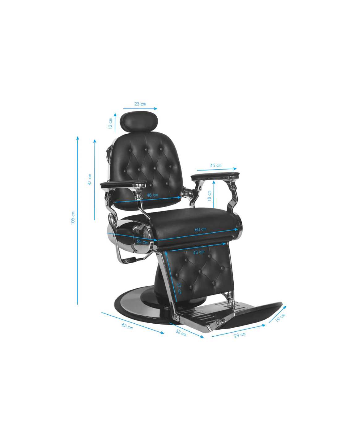 Schwarzer Friseurstuhl FRANCESCO – Komfort und Ergonomie für Friseursalons
