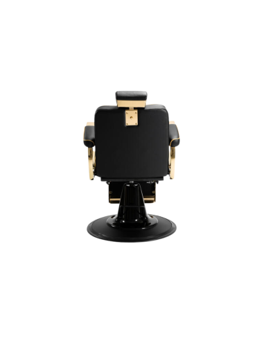 Silla de barbero Maximus dorada y negra: lujo y ergonomía