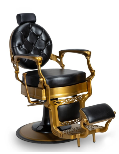 Cadeira de barbeiro Medici Gold – Elegância e estabilidade Pro