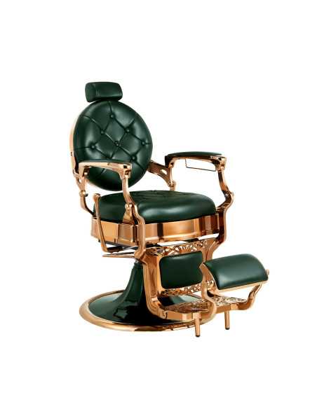 Grüner und goldener Friseurstuhl – Medici Verde Toscano Pro