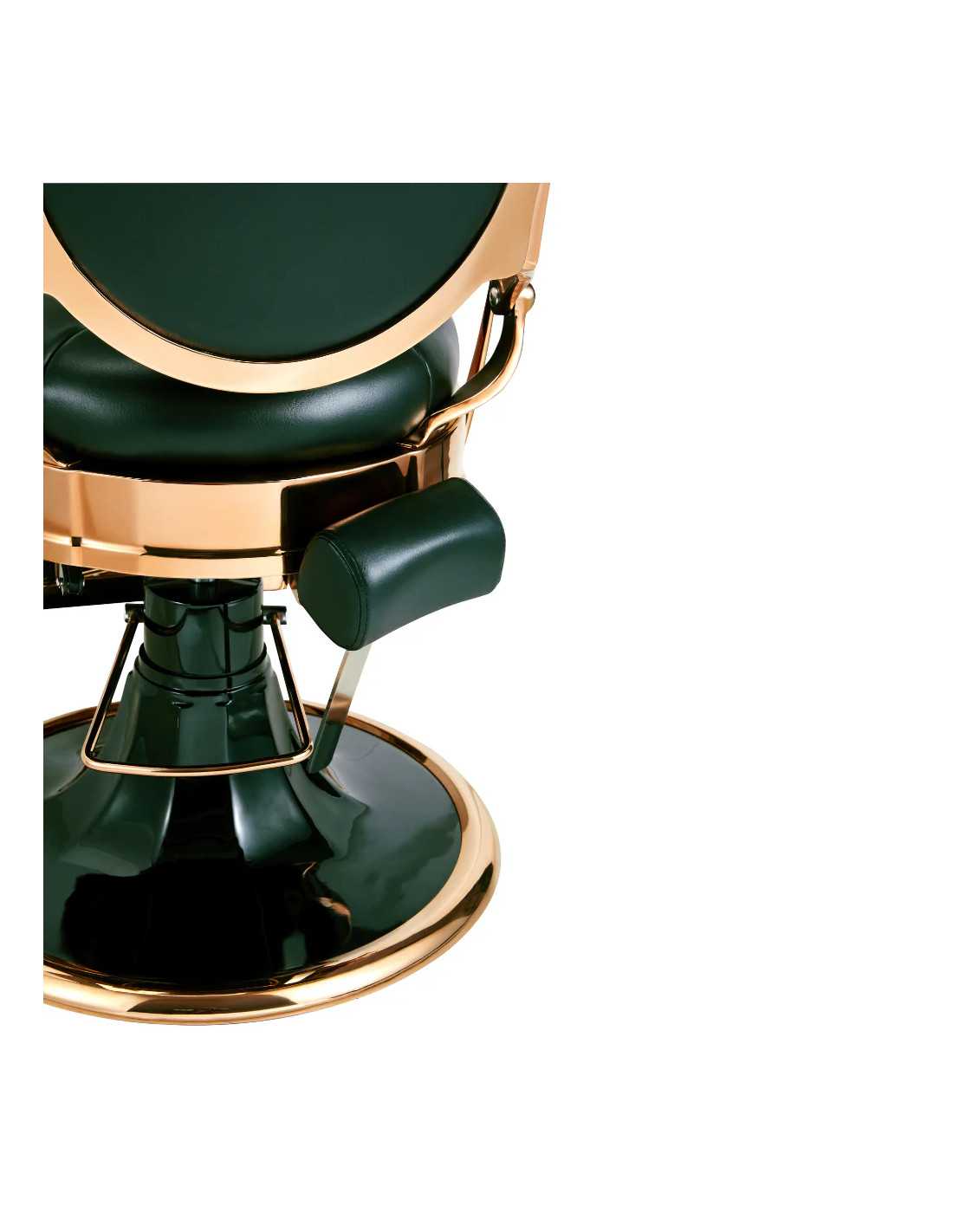 Grüner und goldener Friseurstuhl – Medici Verde Toscano Pro