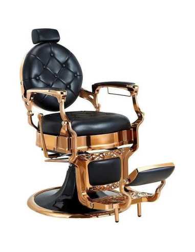 Poltrona da barbiere in rame e nero – Medici Shiny Copper