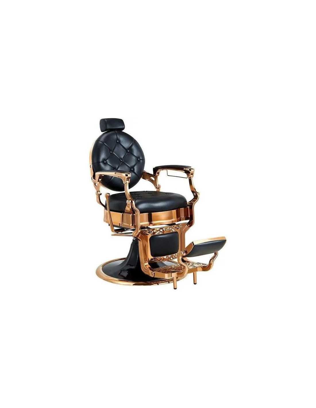 Poltrona da barbiere in rame e nero – Medici Shiny Copper