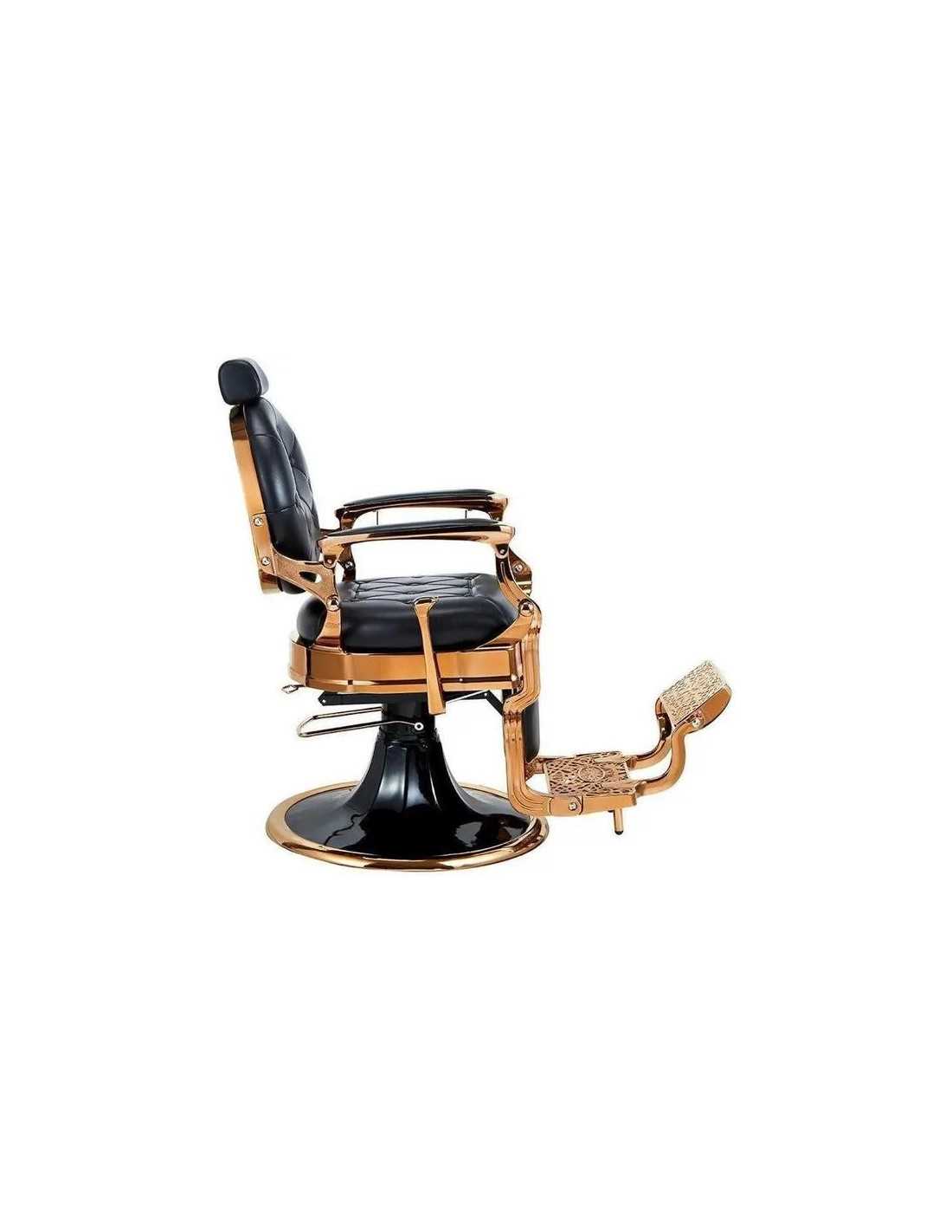 Poltrona da barbiere in rame e nero – Medici Shiny Copper