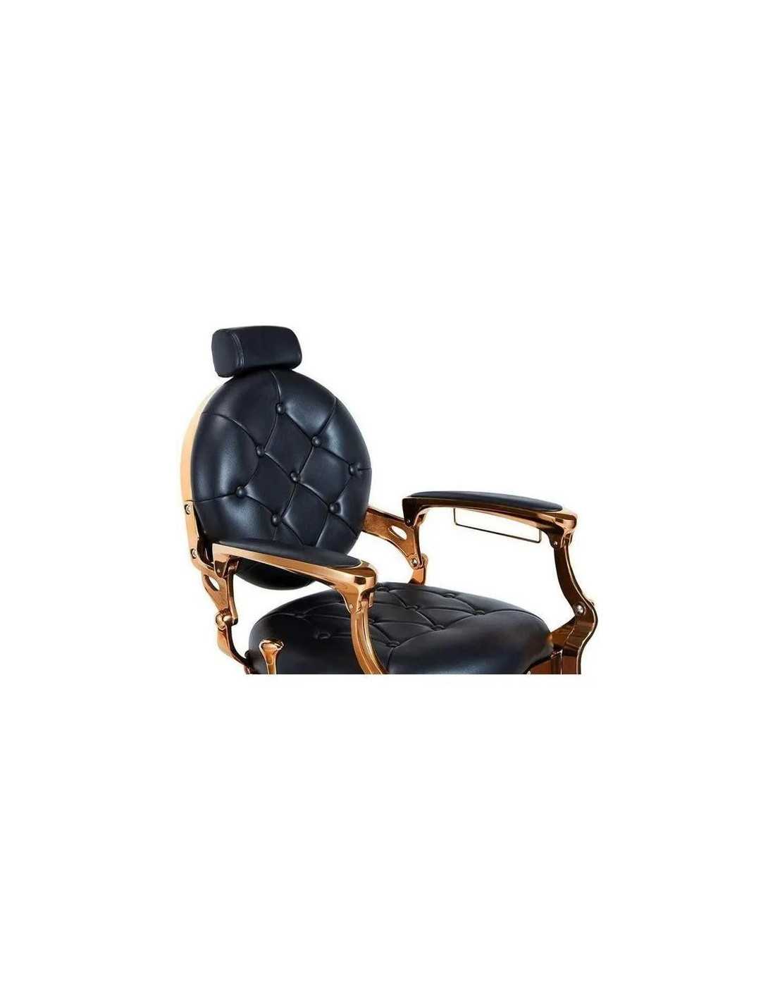Poltrona da barbiere in rame e nero – Medici Shiny Copper