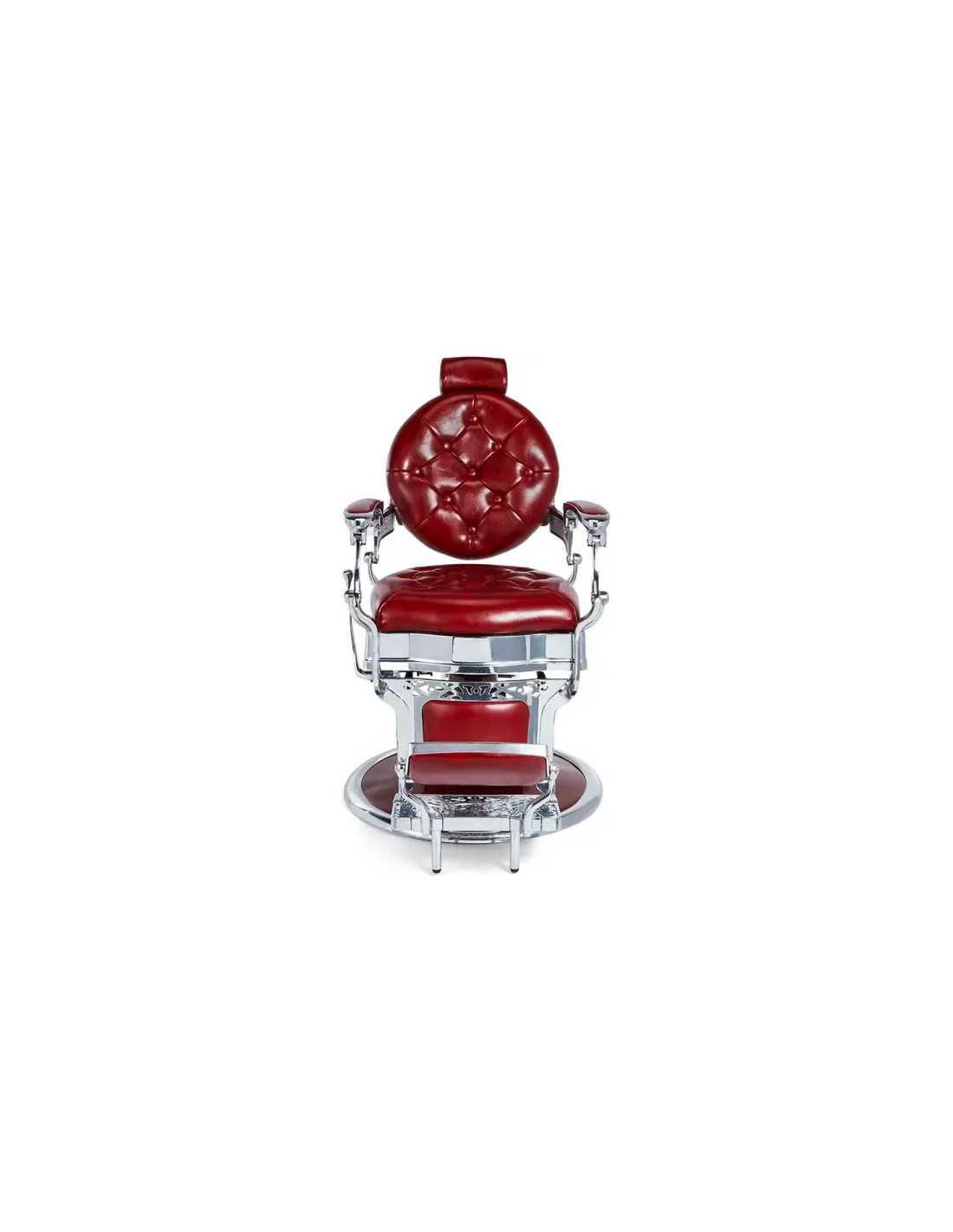 Cadeira de barbeiro vermelha e cromada – Medici Rosso Imperiale