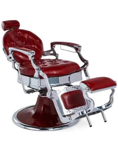 Sillón de barbero rojo y cromado – Medici Rosso Imperiale