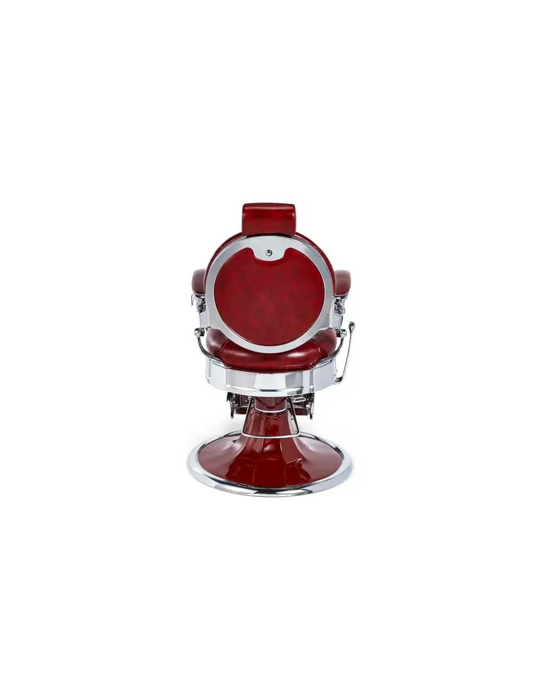 Poltrona da barbiere rossa e cromata – Medici Rosso Imperiale