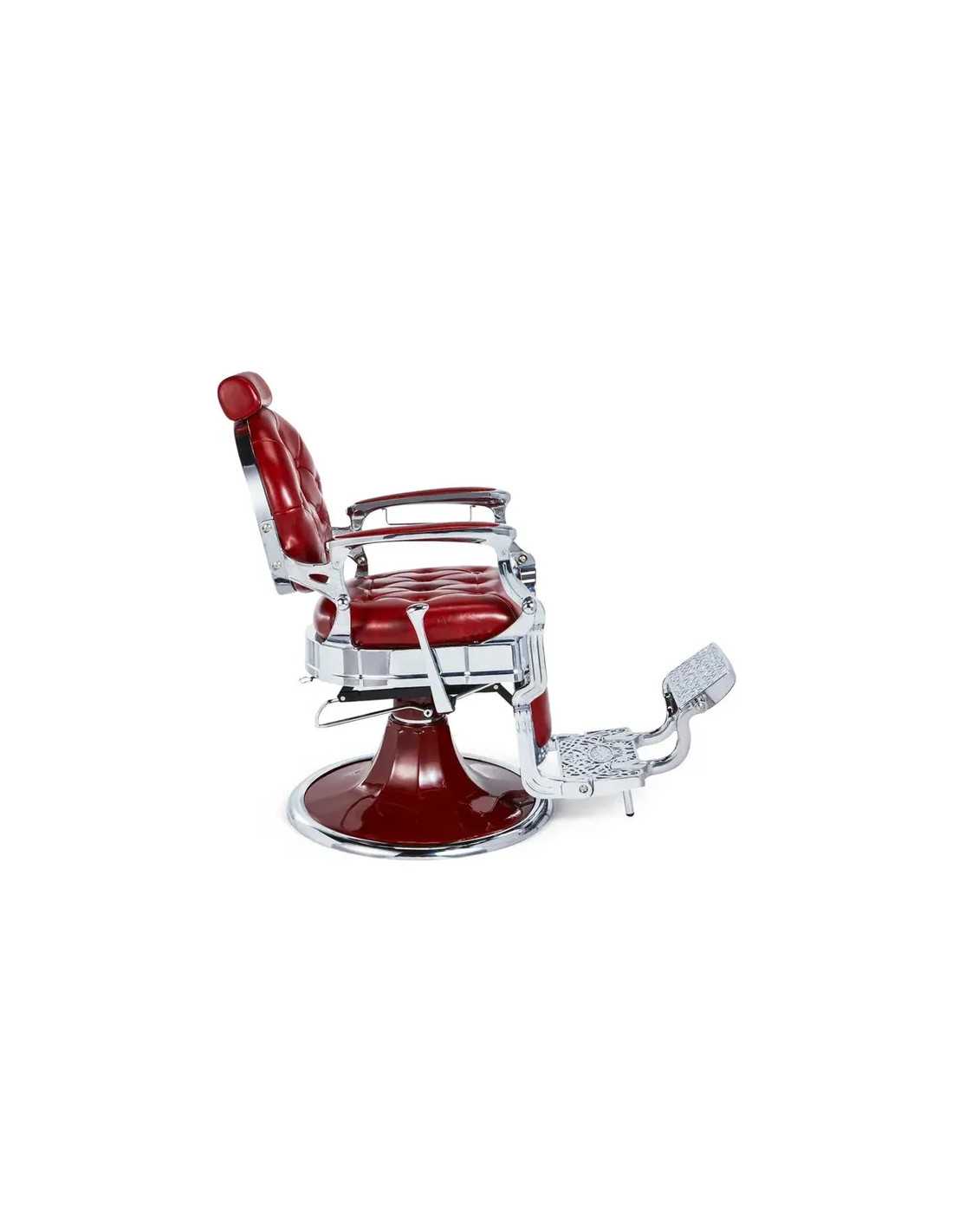 Sillón de barbero rojo y cromado – Medici Rosso Imperiale