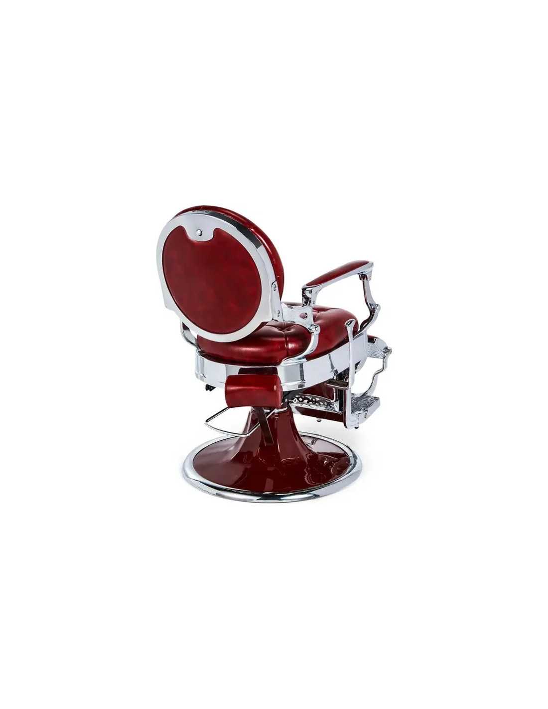 Sillón de barbero rojo y cromado – Medici Rosso Imperiale